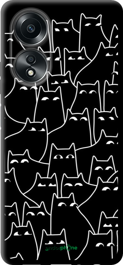 TPU чехол С изображением кошек для Oppo A58 4G - 6470b-3184 изображение 