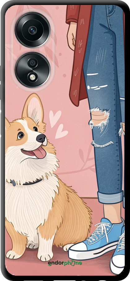 TPU чехол Корги 3 для Oppo A58 4G - 6707b-3184 изображение 