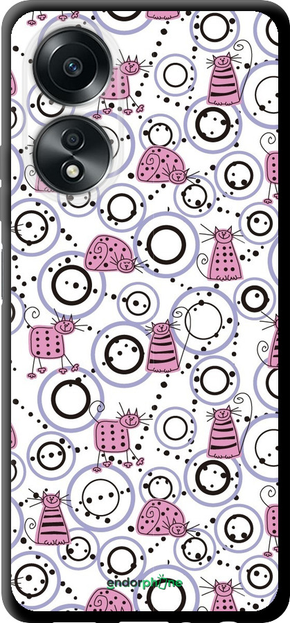 TPU чехол Кумедні коти для Oppo A58 4G - 907b-3184 изображение 