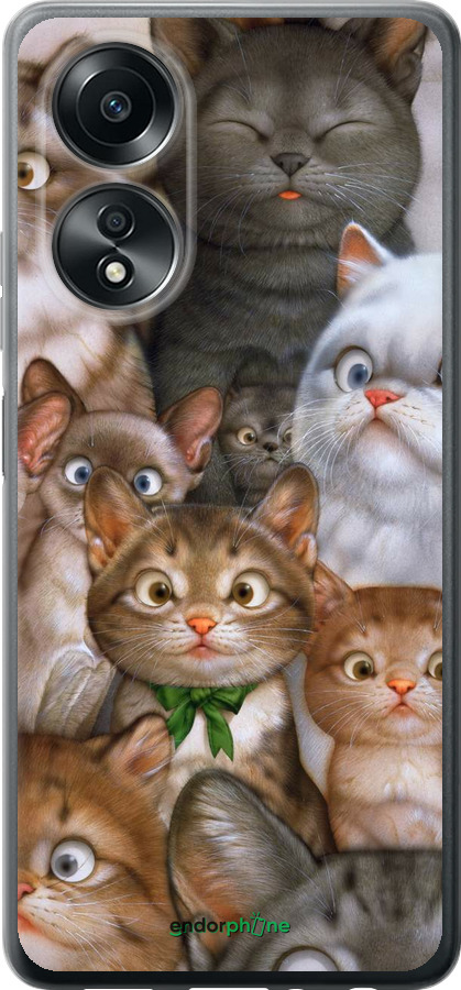 

Силіконовий чохол "Коти" для Oppo A58 4G