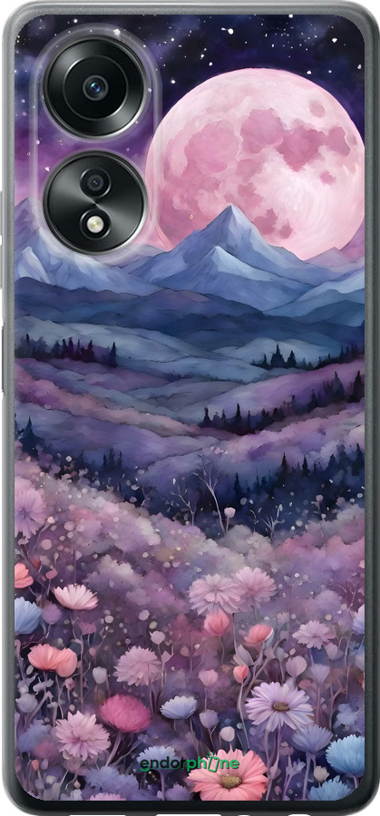 Силіконовий чехол Ніч місяць арт для Oppo A58 4G - 6319u-3184 изображение 