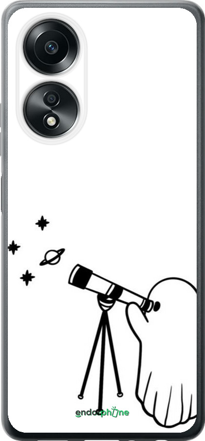 Силіконовий чехол Привид астроном для Oppo A58 4G - 6444u-3184 изображение 
