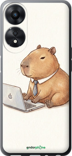 Силиконовый чехол 'Funny Capybara CEO Working' для Oppo A78 5G изображение 1