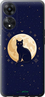 Силіконовий чехол Cute Cat Celestial/Witchy для Oppo A78 5G - 6787u-3169 изображение 