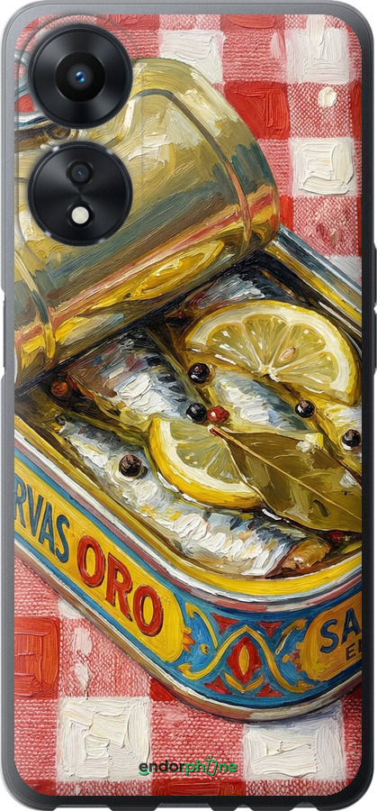Силіконовий чехол Vintage Sardine Tin Phone для Oppo A78 5G - 6772u-3169 изображение 