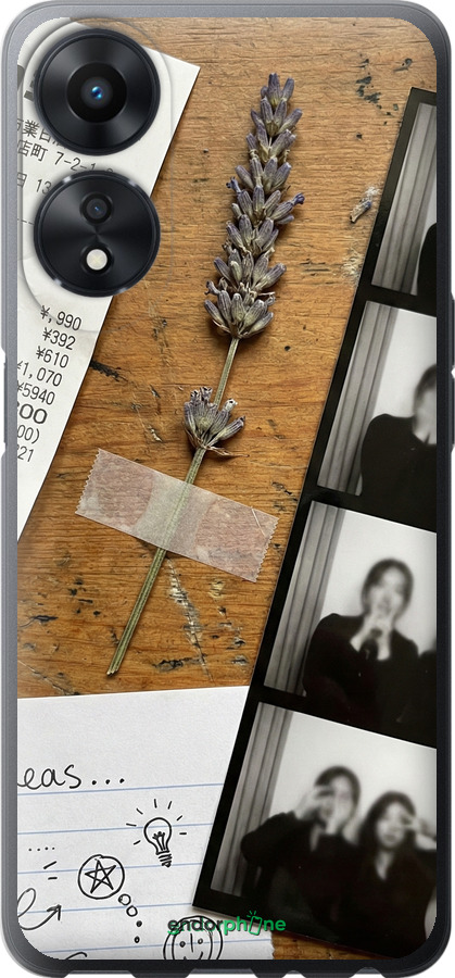 Силиконовый чехол Aesthetic Scrapbook Collage для Oppo A78 5G - 6773u-3169 изображение 