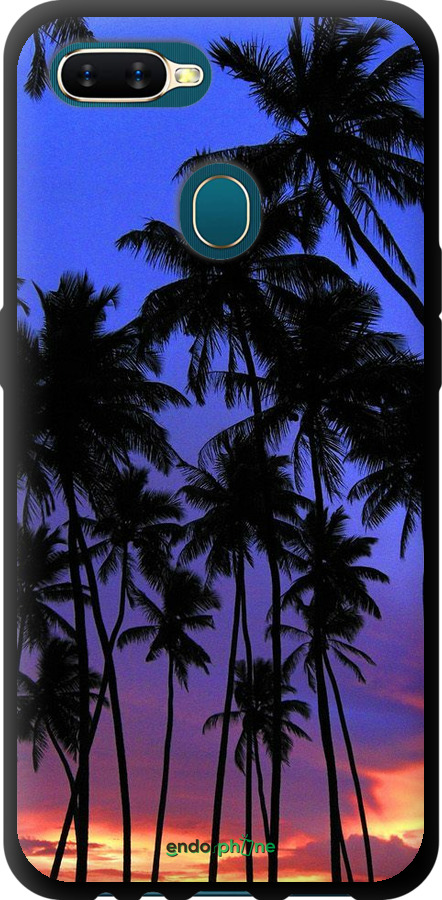 TPU чехол Пальмы для Oppo A12 - 4324b-2557 изображение 
