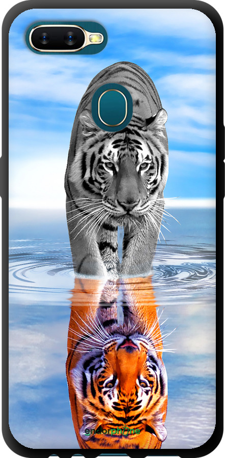 TPU чехол Тигр для Oppo A12 - 6016b-2557 изображение 