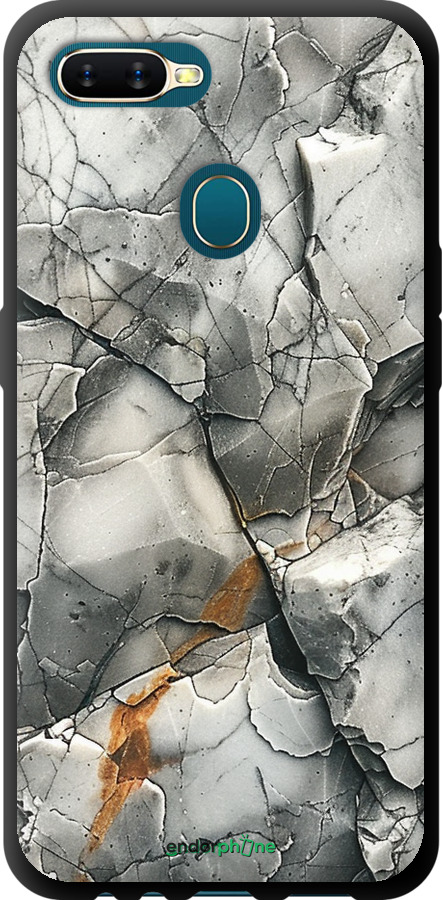 TPU чехол Сірий мармур для Oppo A12 - 6041b-2557 изображение 