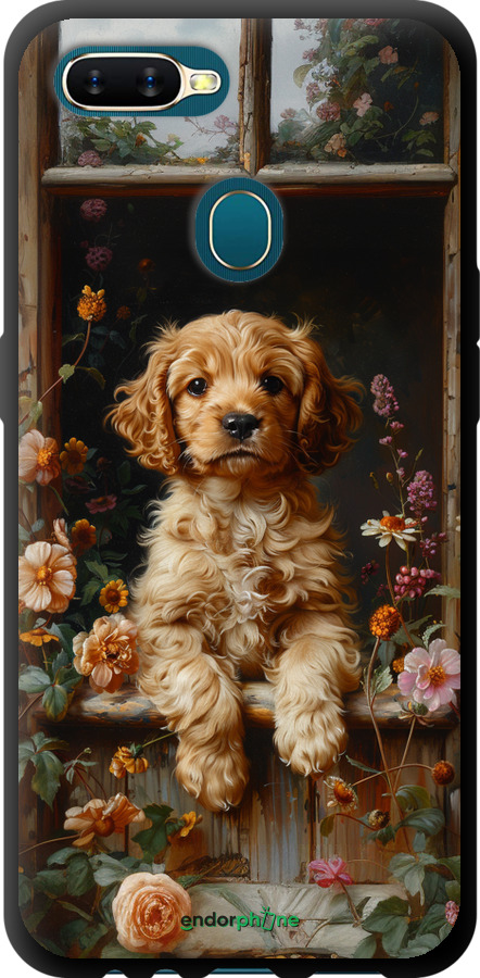 TPU чехол Щенок cocker spaniel для Oppo A12 - 6136b-2557 изображение 