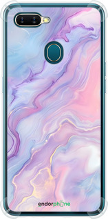 Силіконовий протиударний с посиленими кутами чехол Нежный мрамор для Oppo A12 - 6310sp-2557 изображение 