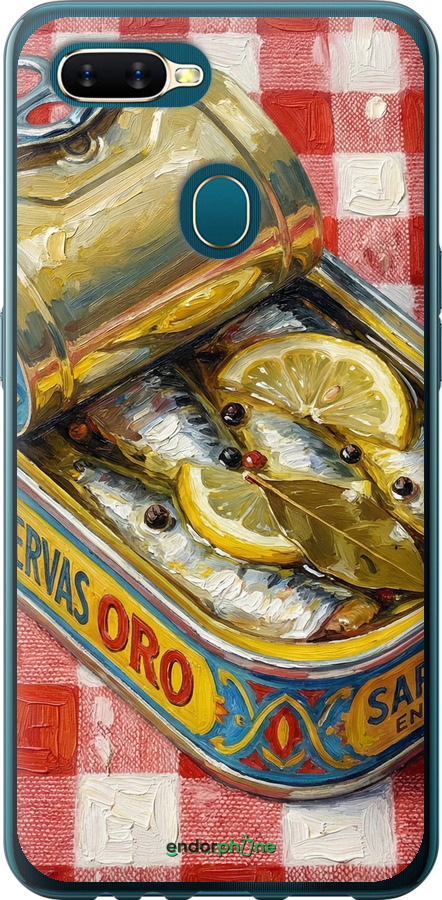 2D пластиковый чехол Vintage Sardine Tin Phone для Oppo A12 - 6772t-2557 изображение 