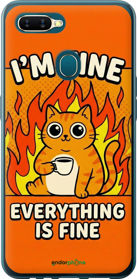 2D пластиковий чехол Funny Cat для Oppo A5S - 6786t-1892 изображение 