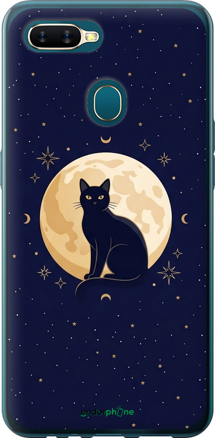 2D пластиковий чехол Cute Cat Celestial/Witchy для Oppo A5S - 6787t-1892 изображение 