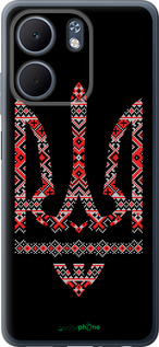 Силиконовый чехол Герб - вышиванка на черном фоне для Oppo A5X 4G/5G - 1196u-4090 изображение 
