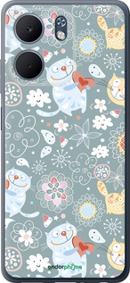 Силиконовый чехол Котята v3 для Oppo A5X 4G/5G - 1223u-4090 изображение 