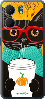 Силиконовый чехол Осенний кот для Oppo A5X 4G/5G - 4026u-4090 изображение 