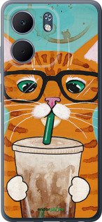 Силиконовый чехол Зеленоглазый кот в очках для Oppo A5X 4G/5G - 4054u-4090 изображение 