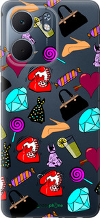 Силиконовый чехол stickers для Oppo A5X 4G/5G - 4757u-4090 изображение 