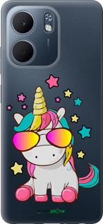 Силиконовый чехол Единорог в очках для Oppo A5X 4G/5G - 4879u-4090 изображение 