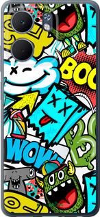 Силиконовый чехол Стикеры v4 для Oppo A5X 4G/5G - 5508u-4090 изображение 