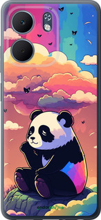 Силиконовый чехол Панда в облаках для Oppo A5X 4G/5G - 5585u-4090 изображение 
