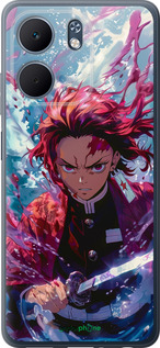 Силиконовый чехол Танджиро Камадо: Клинок рассекающий демонов для Oppo A5X 4G/5G - 6111u-4090 изображение 