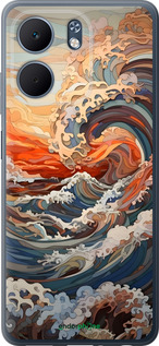 Силиконовый чехол Арт волны для Oppo A5X 4G/5G - 6324u-4090 изображение 