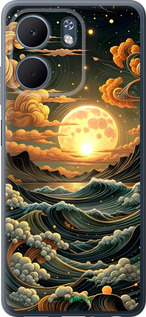 Силиконовый чехол Арт волны для Oppo A5X 4G/5G - 6332u-4090 изображение 