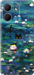 Силиконовый чехол Чехол с изображением водяных лилий Моне и кошек для Oppo A5X 4G/5G - 6399u-4090 изображение 