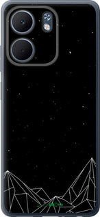 Силиконовый чехол Черно белые абстрактные горы для Oppo A5X 4G/5G - 6437u-4090 изображение 