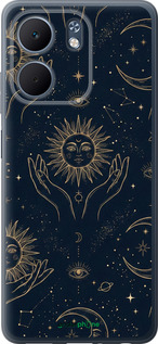 Силіконовий чехол Celestial Harmony: Sun & Moon Gold Mystic Pattern для Oppo A5X 4G/5G - 6778u-4090 изображение 