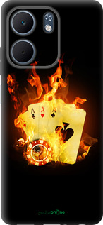 Силиконовый чехол Горящие карты для Oppo A5X 4G/5G - 839u-4090 изображение 