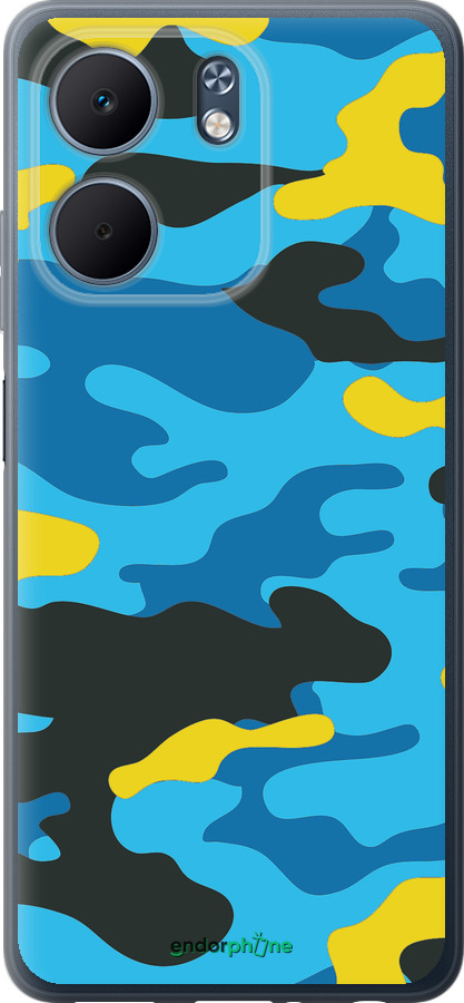 Силіконовий чехол Жовто-блакитний камуфляж для Oppo A5X 4G/5G - 1084u-4090 изображение 