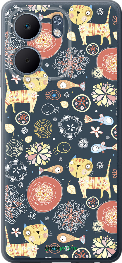 Силиконовый чехол Котята v4 для Oppo A5X 4G/5G - 1224u-4090 изображение 