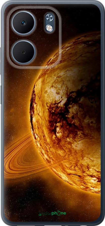 Силиконовый чехол Жёлтый Сатурн для Oppo A5X 4G/5G - 170u-4090 изображение 