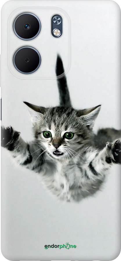 Силиконовый чехол Летящий котёнок для Oppo A5X 4G/5G - 2322u-4090 изображение 