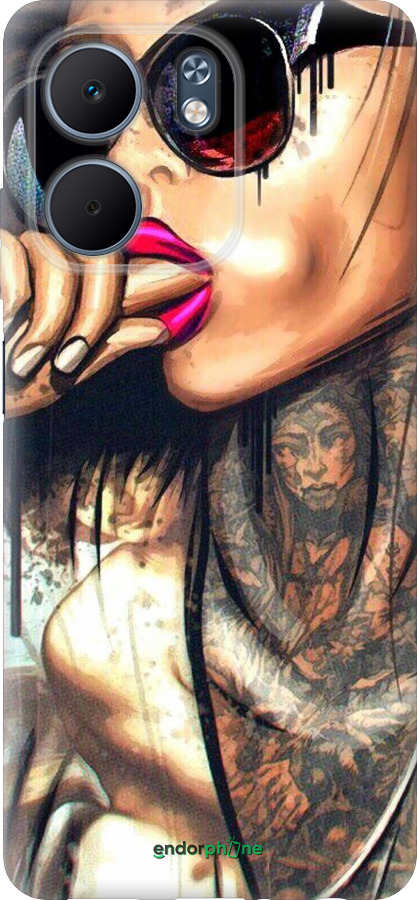 Силиконовый чехол Девушка в тату для Oppo A5X 4G/5G - 4001u-4090 изображение 