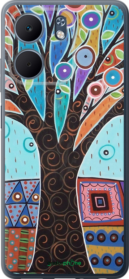 Силиконовый чехол Арт-дерево для Oppo A5X 4G/5G - 4008u-4090 изображение 