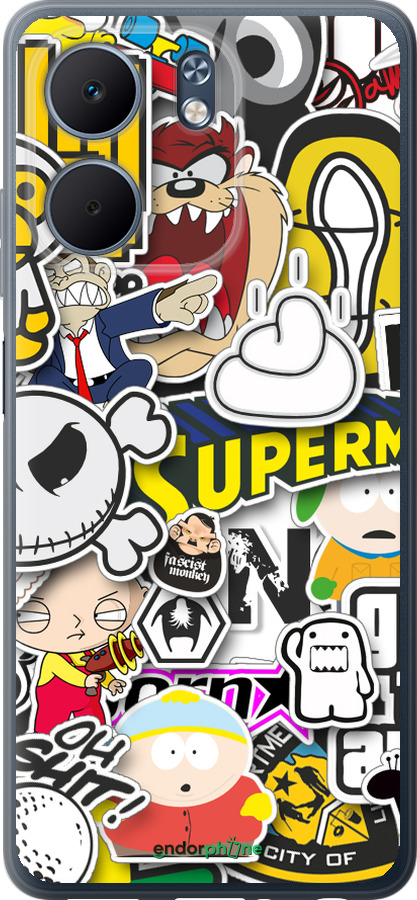 Силиконовый чехол Popular logos для Oppo A5X 4G/5G - 4023u-4090 изображение 