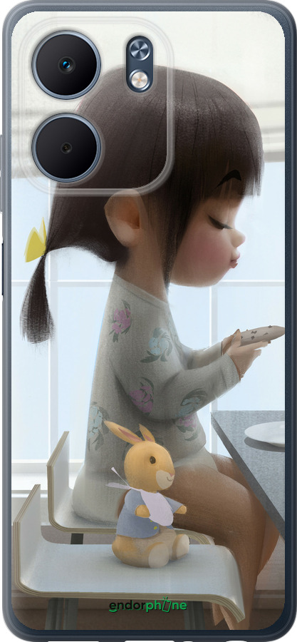 Силіконовий чехол Мила дівчинка з зайчиком для Oppo A5X 4G/5G - 4039u-4090 изображение 