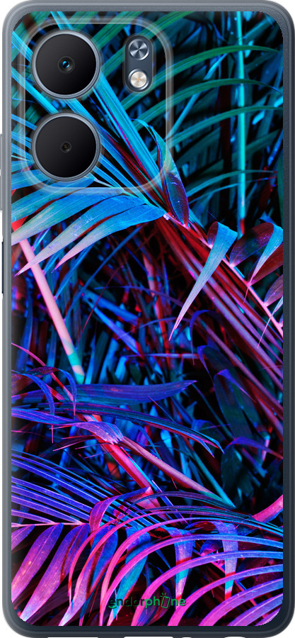 Силиконовый чехол Папоротник под ультрафиолетом для Oppo A5X 4G/5G - 4069u-4090 изображение 