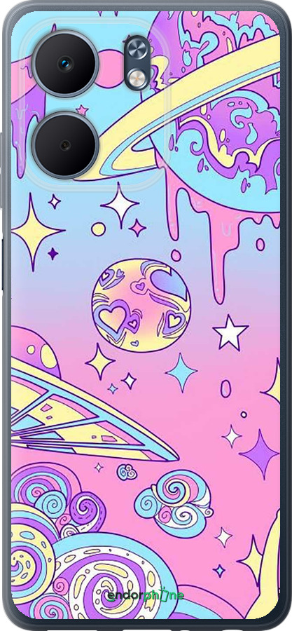 Силиконовый чехол Розовая галактика для Oppo A5X 4G/5G - 4146u-4090 изображение 