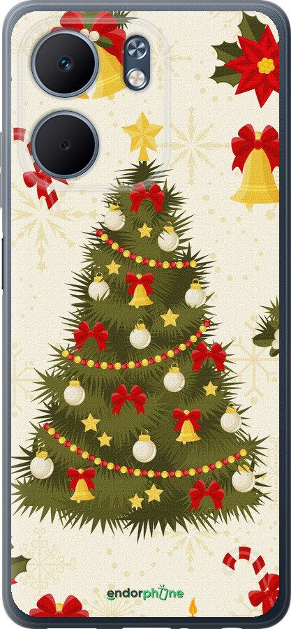 Силиконовый чехол Новогодняя елка для Oppo A5X 4G/5G - 4198u-4090 изображение 