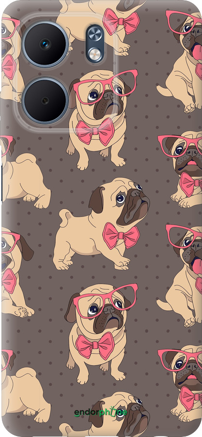 Силиконовый чехол мопсики 2 для Oppo A5X 4G/5G - 4362u-4090 изображение 