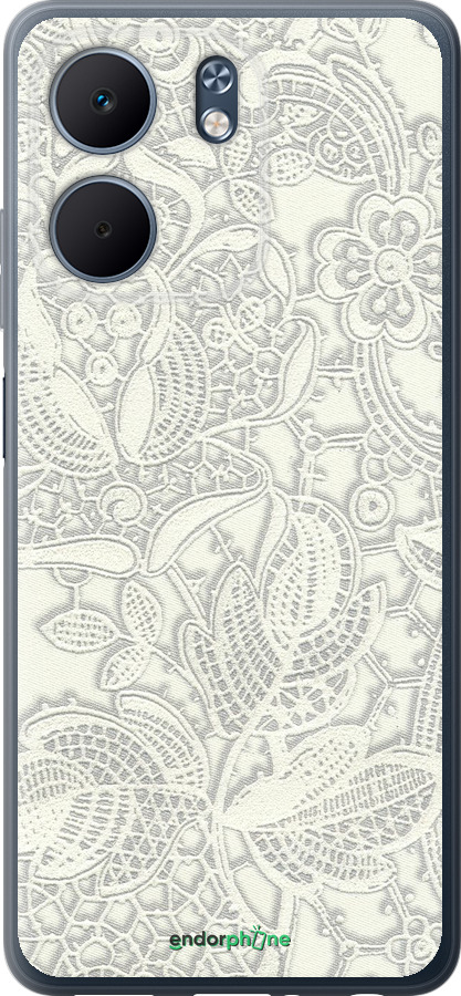 Силиконовый чехол Белое кружево для Oppo A5X 4G/5G - 4383u-4090 изображение 