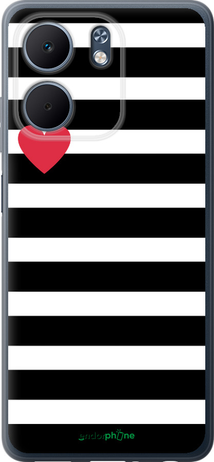 Силиконовый чехол Черно-белые полосы для Oppo A5X 4G/5G - 4461u-4090 изображение 