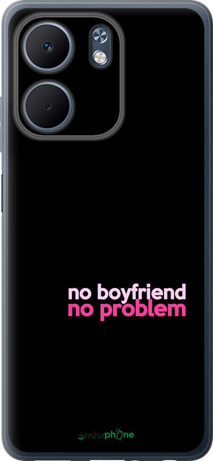 Силиконовый чехол no boyfriend no problem для Oppo A5X 4G/5G - 4549u-4090 изображение 