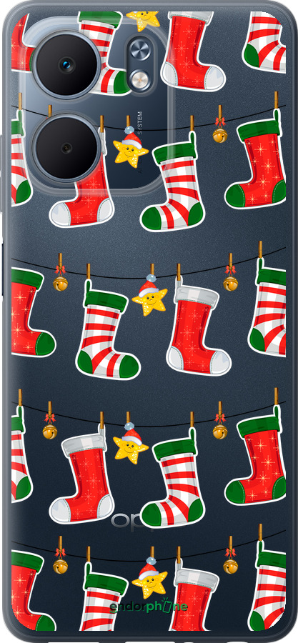 Силиконовый чехол Новогодний 9 для Oppo A5X 4G/5G - 4622u-4090 изображение 