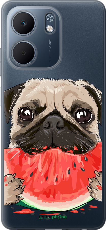 Силіконовий чехол Мопс і кавун для Oppo A5X 4G/5G - 4665u-4090 изображение 